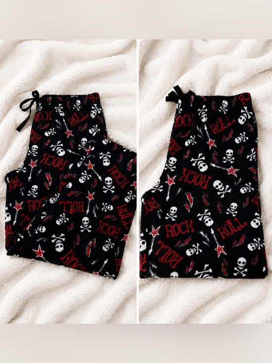 Arizona Jean Company Other - Y2K Skull Rock Roll Fleece Pajama Lounge Pants XL